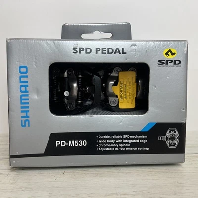 Shimano SPD-SL Mountain Bike Bicycle Pedals PD-M530 9/16 Black NEW - Image 1 of 4