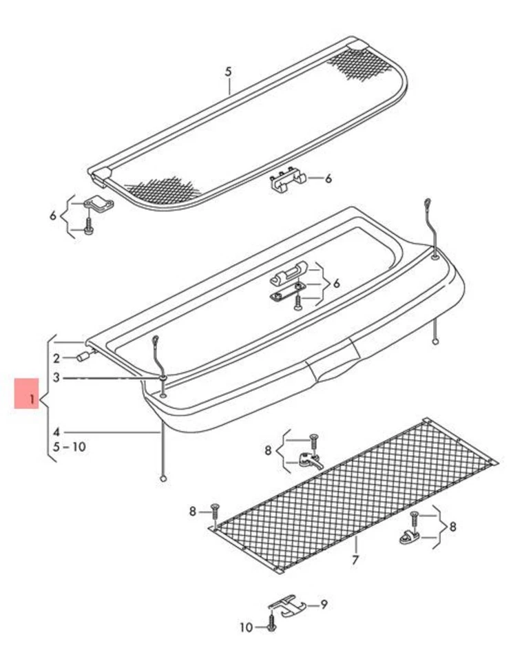 Genuine AUDI Cover For Luggage Compartment Black 8P3867769Q2J9 - Изображение 1 из 1
