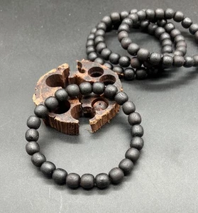 8×8mm Burma's Jiang Zhen Xiang Bracelet缅甸满结油野生奇楠级降真香精工老型手串 - Picture 1 of 12