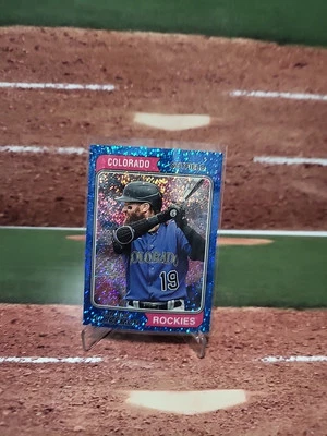 2023 Topps Heritage Charlie Blackmon #357 Blue Sparkle Refractor Rockies - Image 1 of 4