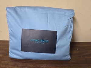 New Concierge Collection 6pc Full Sz Blue 100% Cotton Sheet Set - Picture 1 of 3