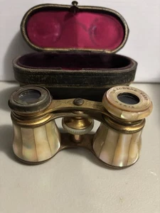 Antique Vintage Collectible Art Deco Lacombe Paris Pearl Theatrical Binoculars - Picture 1 of 7