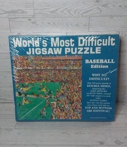 1994 Worlds Most Difficult Jigsaw Puzzle Baseball Edition 529 Piece Sealed New - Picture 1 of 4