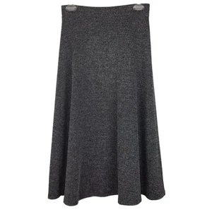 Falda midi H&M línea A negra blanca micro puntos tiro alto tejido sin forro talla pequeña - Imagen 1 de 6