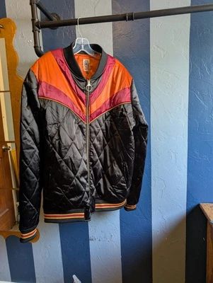 Classic Rock Couture Rising Sun Satin Bomber Jacket  Rising Sun Black Size XXL - Image 1 of 4