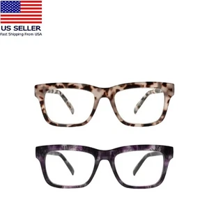 Reading Glasses Women Square Blue Light Blocking 2 Piece Strenght +1.50 - Picture 1 of 7