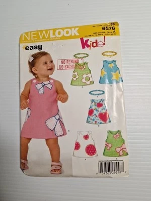 Newlook Pattern 6576 - Dress & Hat Band Babies New Born To Large Uncut - Image 1 of 3