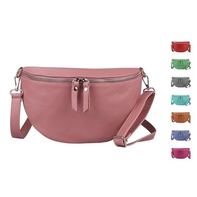 ITAL DAMEN LEDER TASCHE Crossbody Handytasche Schultertasche Bodybag Bauchtasche - Bild 1 von 4