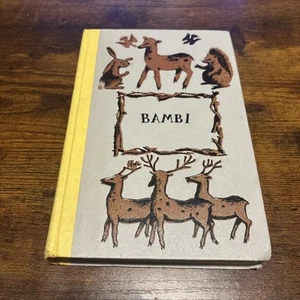BAMBI 1956 Junior Deluxe Ed - Felix Salten Book Club Edition - HC - Imagen 1 de 5