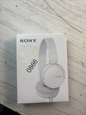Sony MDR-ZX110 White Ear-Pad Headband Headphones 3.5mm Jack (New Open Box) - Image 1 of 3