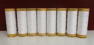 8 Spools of Gutermann White Thread 100% Cotton CA 02776 - Picture 1 of 1