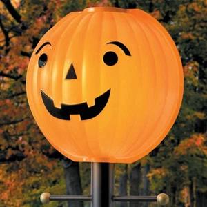Jack O’Lantern Kürbis Laternenmast Abdeckung - Herbst, Erntedankfest, Herbstdekoration - Bild 1 von 2