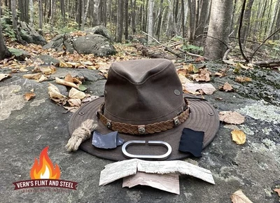 C-shaped Flint and Steel Fire striker with free flint and extras / Camping tool - Image 1 of 4