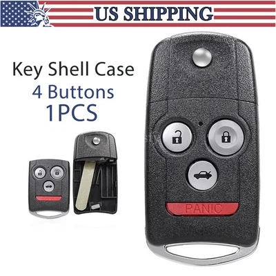 For 2007 2008 2009 2010 2011 2012 2013 2014 Acura TL Key Fob Shell Case 4 Button - Image 1 of 4