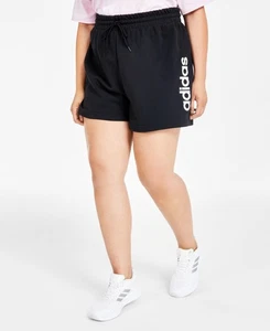 Adidas Womens Regular fit Slim Sweat Shorts 4X Black Solid - Picture 1 of 2
