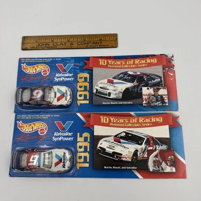 Lot Of 2, Matchbox Hot Wheels Racing Valvoline Race Cars 1995 1999 - Image 1 of 3