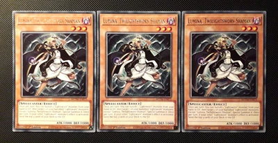 Yu-Gi-Oh! 3x Lumina, Twilightsworn Shaman, MZTM-EN075, Rare, 1.Ed., Near Mint - Bild 1 von 2