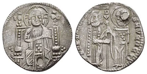 Middle Ages Silver Grosso Coin - Venice, Italy 1289-1311 AD - Pietro Gradenico - Picture 1 of 4