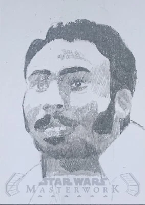 2020 Star Wars Masterworks Don Pedigini Jr Sketch Card of Lando / Donald Glover - Image 1 of 3