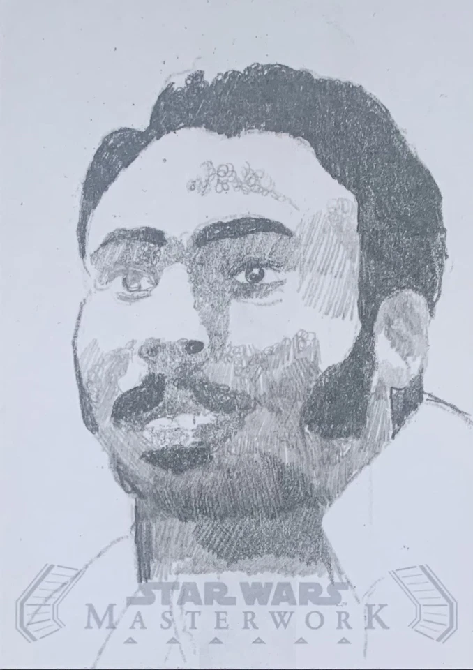2020 Star Wars Masterworks Don Pedigini Jr Sketch Card of Lando / Donald Glover - Image 1 of 3