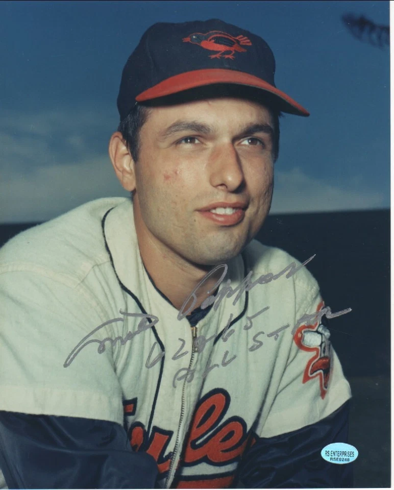 Milt Pappas Autographed 8x10 Baseball Photo With Inscription-Baltimore Orioles - Image 1 of 1