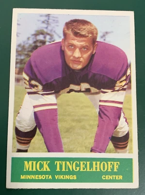 Mick Tingelhoff RC Rookie Card, 1964 Philadelphia #110, Minnesota Vikings, HOF - Image 1 of 2