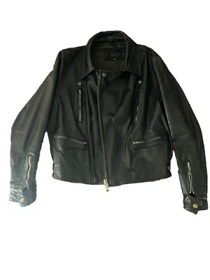 Mens Mars Motobike Jacket Vintage Leather Size 40 Black Melbourne Australia - Image 1 of 4