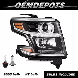 For 2015-2020 Chevy Tahoe Suburban Headlight Passenger Side RH w/ bulb 15-20 - Picture 1 of 7