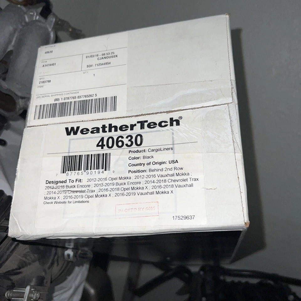 WeatherTech Cargo Liner Trunk Mat for Chevy Trax/Buick Encore - Black - Image 1 of 1