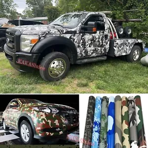 Air Release Camouflage Camo Car Digital Forest Vinyl Wrap Hood Motor Sticker US - Picture 1 of 41