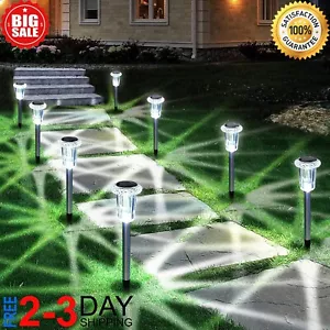 10 Pack Solar Pathway Lights Outdoor Waterproof Garden Walkway Lights Led Landsc - Picture 1 of 7
