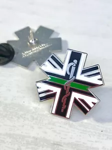 DELGADA LÍNEA VERDE ESTRELLA DE LA VIDA ENFERMERA MÉDICOS AMBULANCIA PARAMÉDICA PIN INSIGNIA - Imagen 1 de 7