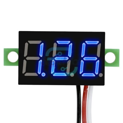 DC 0-30V LED Panel Voltage Meter 3-Digital Display Voltmeter 0.36 inch 3 Wires