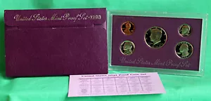 1990 S United States Mint ANNUAL 5 Coin Proof Set Original Box and COA Complete - Picture 1 of 5