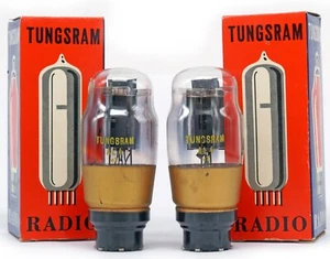 MATCHED PAIR AL4 TUNGSRAM NOS AUSTRIA Tube Röhre Lampe Valve 진공관 真空管 Valvula 电子管 - Picture 1 of 3
