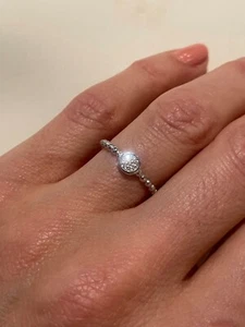 925 Sterlingsilber echte Infinity funkelnde Brautherz Damenringe - Bild 1 von 3
