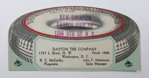 Dayton Tire Company Die Cut Advertising Ink Blotter Thorobred Balloon Cord 1930s - Picture 1 of 5