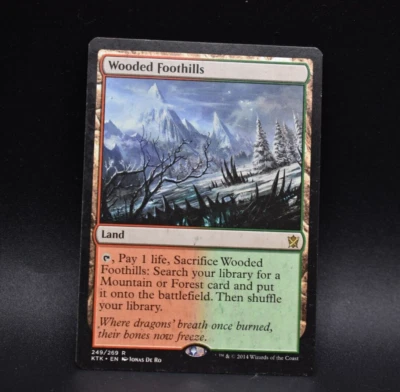 WOODED FOOTHILLS - Khans of Tarkir KTK Magic MTG NEAR MINT - Image 1 of 2