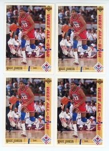 x4) 1991 Upper Deck #57 Magic Johnson EX-NM+ Condition - Picture 1 of 2