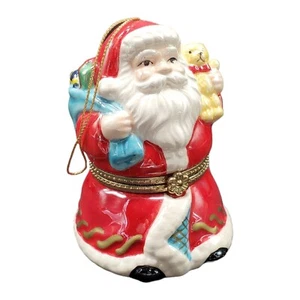 Mr Christmas aufklappbare Porzellan Weihnachtsmann animierte Spieluhr drehbarer Weihnachtsschlitten - Bild 1 von 24