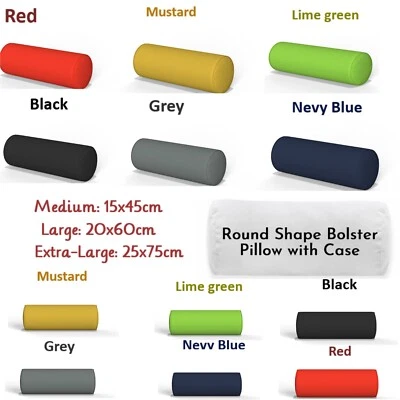 Round Bolster Pillow with FREE Pillowcase Orthopaedic Neck Back Nursing Support. - Image 1 of 4