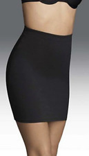 Flexees Fat Free Dressing Tummy Toning Slip Skirt 17" #2458 Black NWT