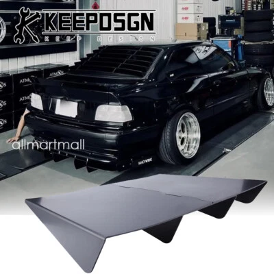 Black Rear Diffuser Bumper Lip Splitter Lower ABS Shark Fins for 3 Series e46 Foto 1 de 4