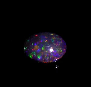 12.00 Ct Natural Ethiopian Black Opal Oval Cabochon, Loose Black Opal, 19x15x9mm - Picture 1 of 5