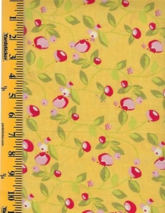 HELLO GORGEOUS C5691 MUSTARD 100% Cotton Fabric priced by yard - Picture 1 of 1