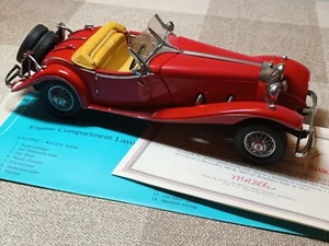 FRANKLIN MINT MERCEDES BENZ SPECIAL ROADSTER  500K 1935  1:24 With Paperwork  - Picture 1 of 2