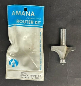 Broca de enrutador con punta de carburo Amanda broca redonda de esquina de 3/4” radio vástago de 1/4” 49520 - Imagen 1 de 4