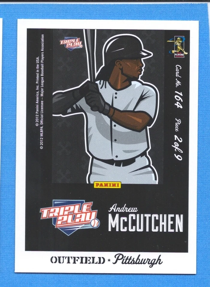 Panini Triple Play #164 2012 Andrew McCutchen Puzzle Pirates Foto 1 de 1
