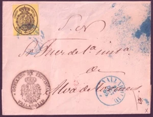 F-EX46356 ESPAÑA SPAIN 1855 1/2 onza Ed35 FRONT COVER VALLADOLID ALVA DE TORMES - Picture 1 of 1
