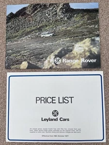 1977 Range Rover Brochure + Leyland Cars Price List – Pub No. 3253 - Picture 1 of 13